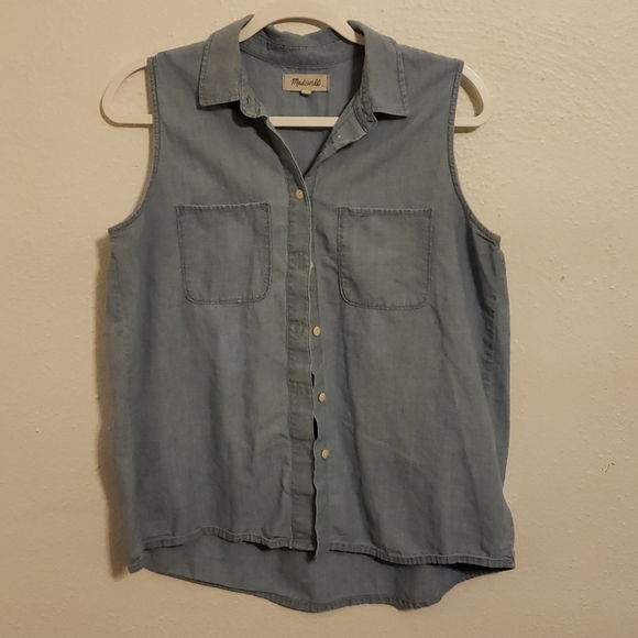 Madewell Chambray Top Size M - Picture 1 of 7